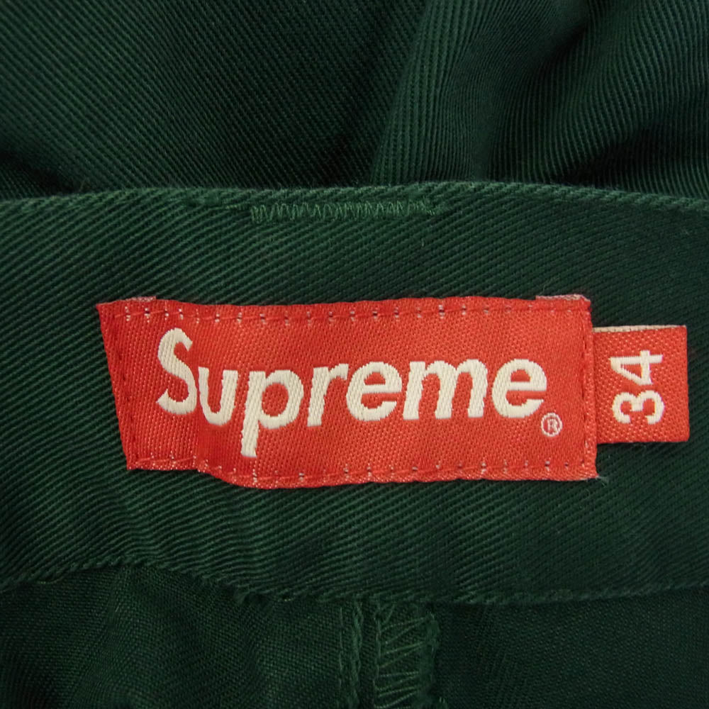 Supreme シュプリーム 22AW work Pant ワーク パンツ グリーン系 34【極上美品】【中古】