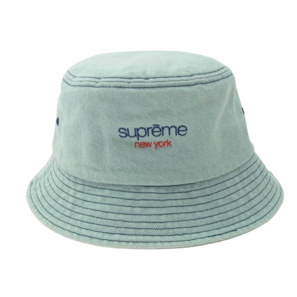 Supreme シュプリーム 25SS Denim Crusher Light Washed Indigo デニム クラッシャー ライト ウォッシュド インディゴ バケットハット 帽子 ライトブルー系【極上美品】【中古】
