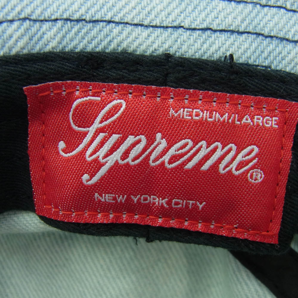 Supreme シュプリーム 25SS Denim Crusher Light Washed Indigo デニム クラッシャー ライト ウォッシュド インディゴ バケットハット 帽子 ライトブルー系【極上美品】【中古】