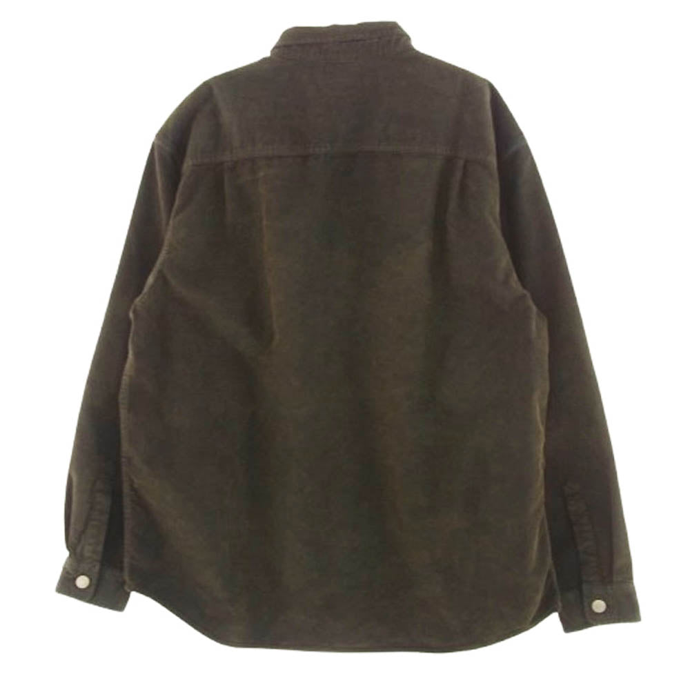 Supreme シュプリーム 25SS Washed Corduroy Shirt ウォッシュド コーデュロイ 長袖 シャツ ブラウン系 L【極上美品】【中古】