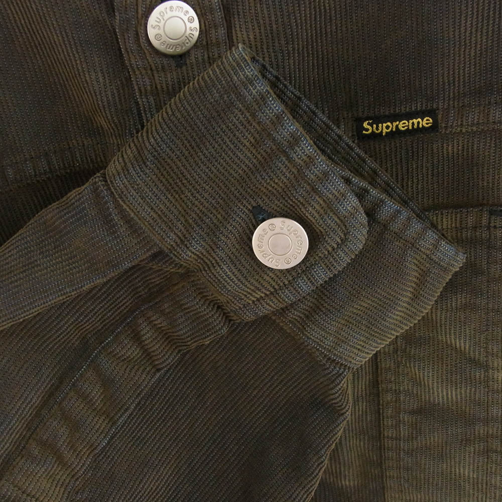 Supreme シュプリーム 25SS Washed Corduroy Shirt ウォッシュド コーデュロイ 長袖 シャツ ブラウン系 L【極上美品】【中古】