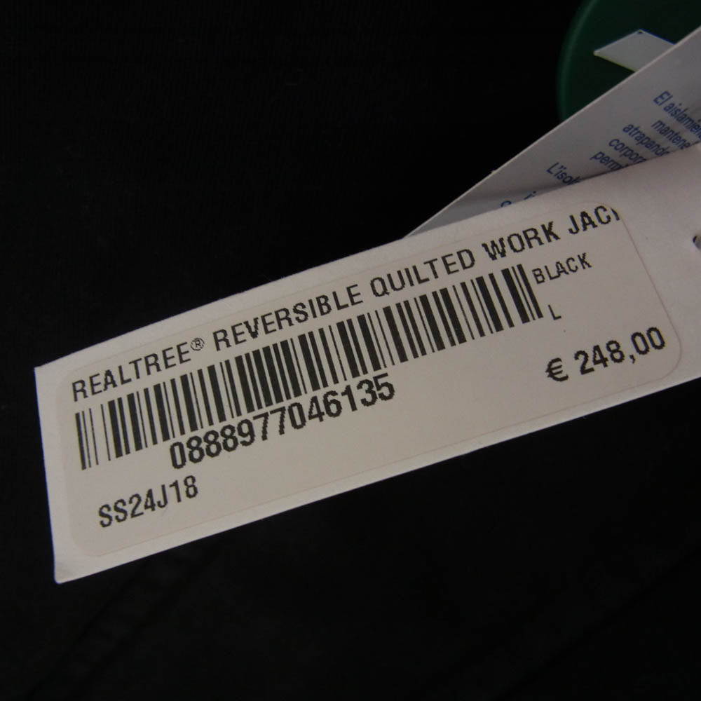 Supreme シュプリーム 24SS REALTREE REVERSIBLE QUILTED WORK JACKET リアル ツリー リバーシブル ブルゾン ジャケット ブラック系 L【中古】