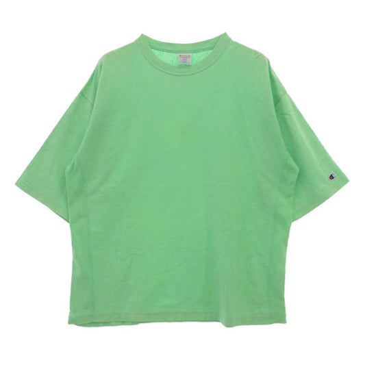 Champion チャンピオン C8-R335 monkey time モンキータイム別注 REVERSE WEAVE リバースウィーブ 半袖 クルーネック Tシャツ ライトグリーン系 L【中古】