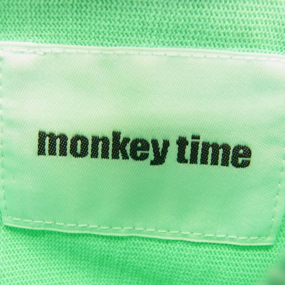 Champion チャンピオン C8-R335 monkey time モンキータイム別注 REVERSE WEAVE リバースウィーブ 半袖 クルーネック Tシャツ ライトグリーン系 L【中古】