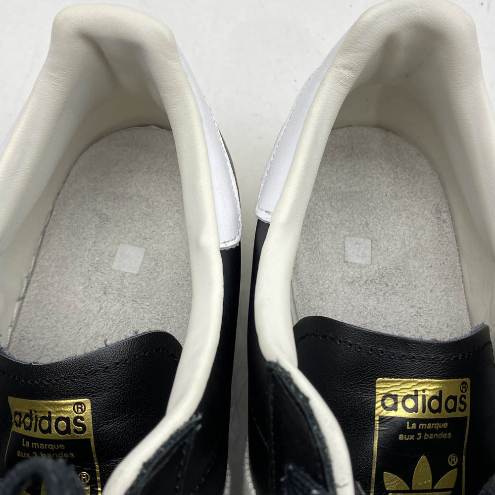 adidas アディダス SUPERSTAR 80s スーパースター 金ロゴ ローカット スニーカー ブラック系 28.5cm【中古】