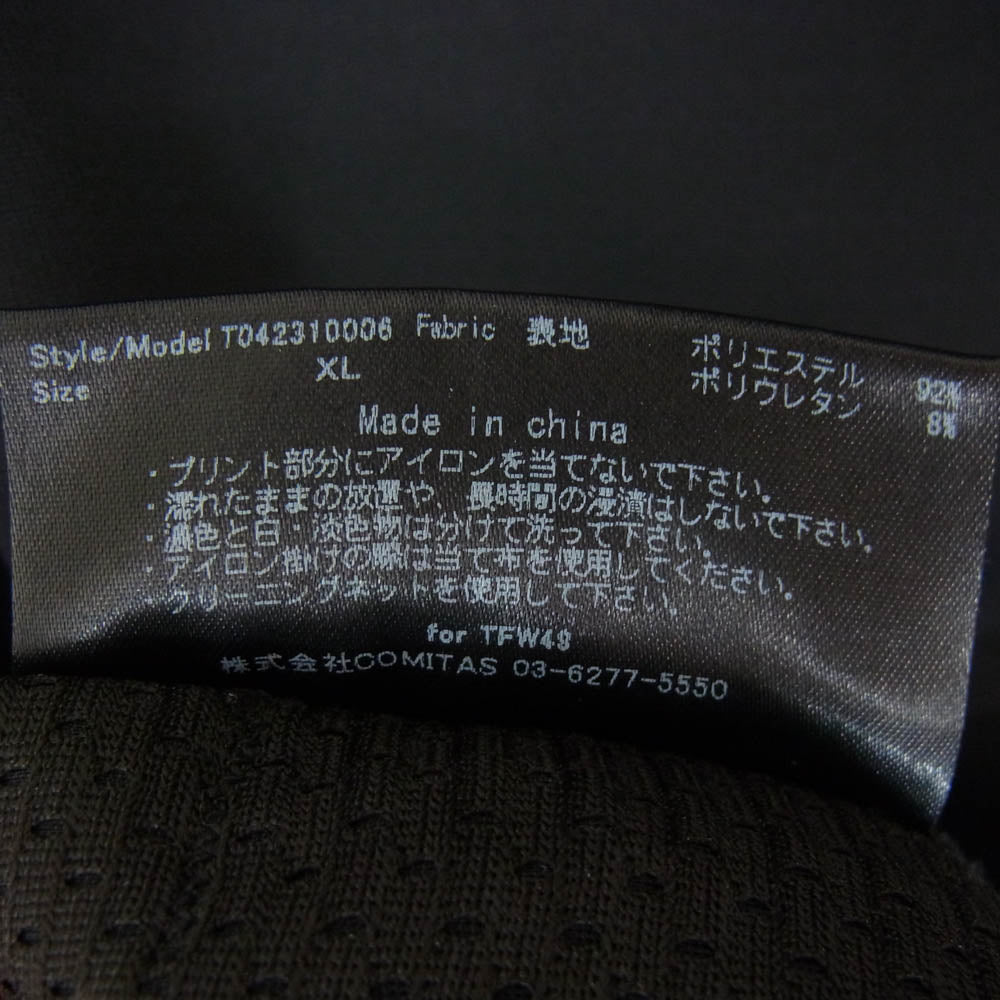 TFW49 ティーエフダブリュー T042310006 MULTI PURPOSE BLOUSON トラックジャケット ブラック系 XL【中古】
