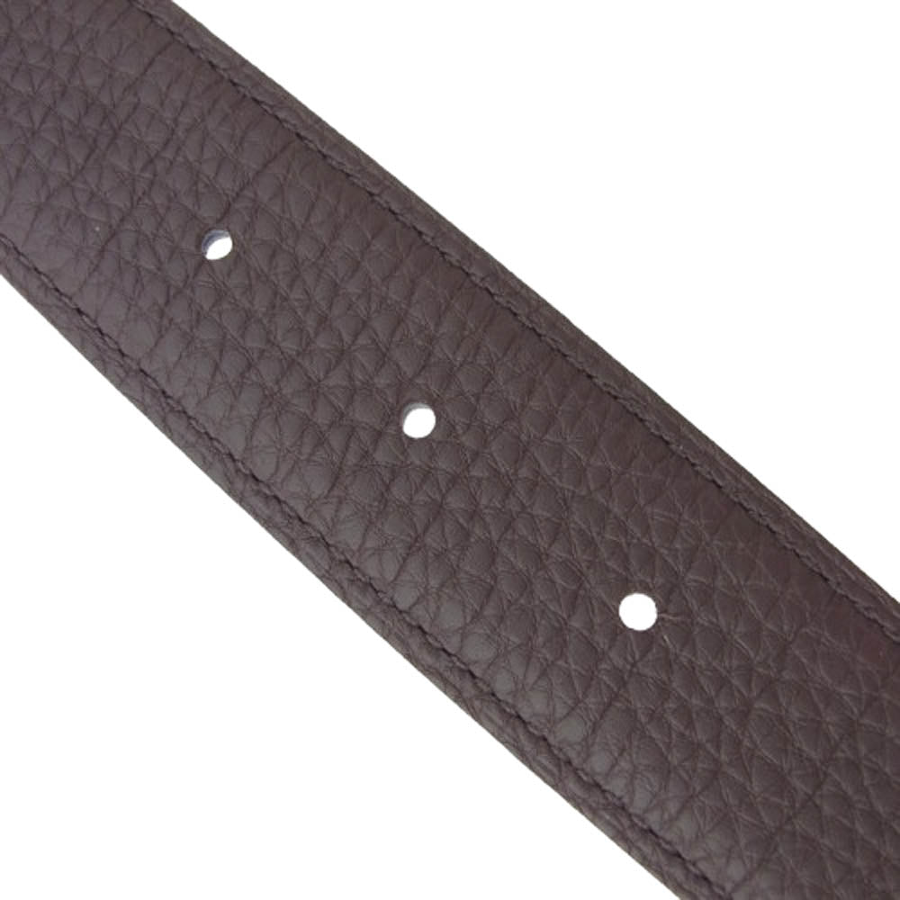 HERMES エルメス 刻印W コンスタンス H金具 レザー ベルト ブラウン系【極上美品】【中古】