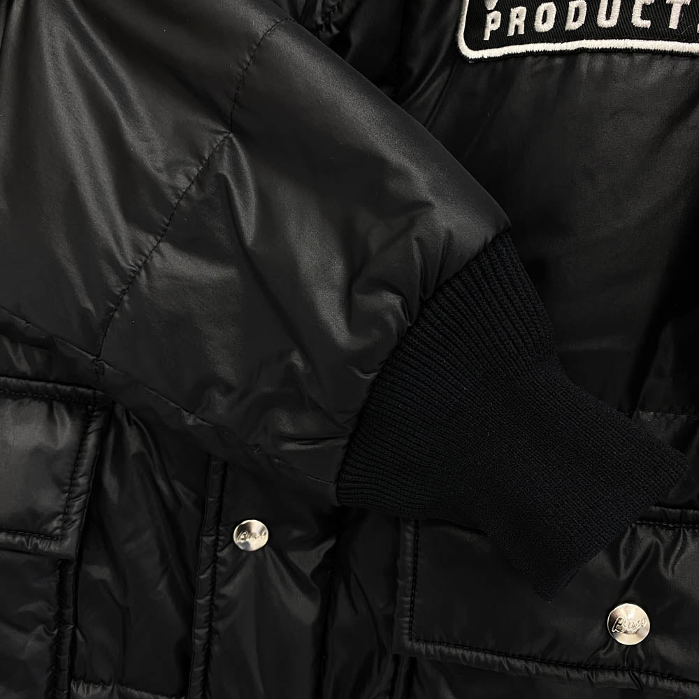 The REAL McCOY'S ザリアルマッコイズ BUCO ブコ ロゴ ワッペン 刺繍 ナイロン レーシング ジャケット ブラック系 M【美品】【中古】