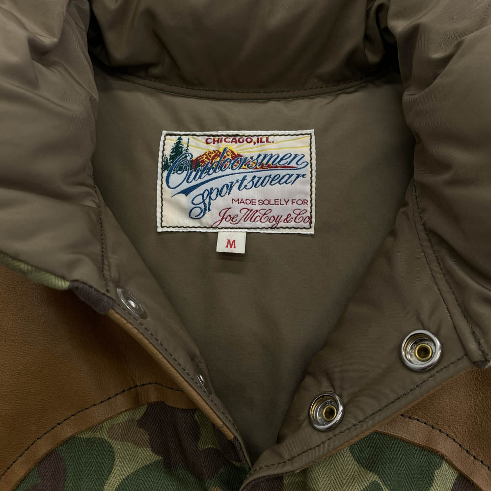 The REAL McCOY'S ザリアルマッコイズ JOE McCOY OUTDOORSMEN SPORTSWEAR レザー カモフラ 迷彩柄 ベスト マルチカラー系 M【美品】【中古】