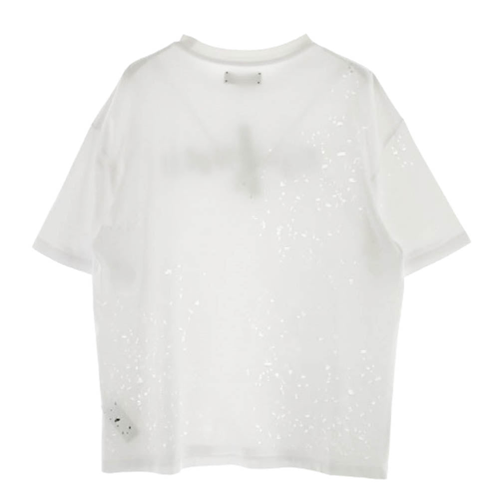 AMIRI アミリ AMJYTE1092 Hollywood Shotgun ハリウッド ショットガン風 ダメージ加工 半袖 Tシャツ ホワイト系 UK38【中古】