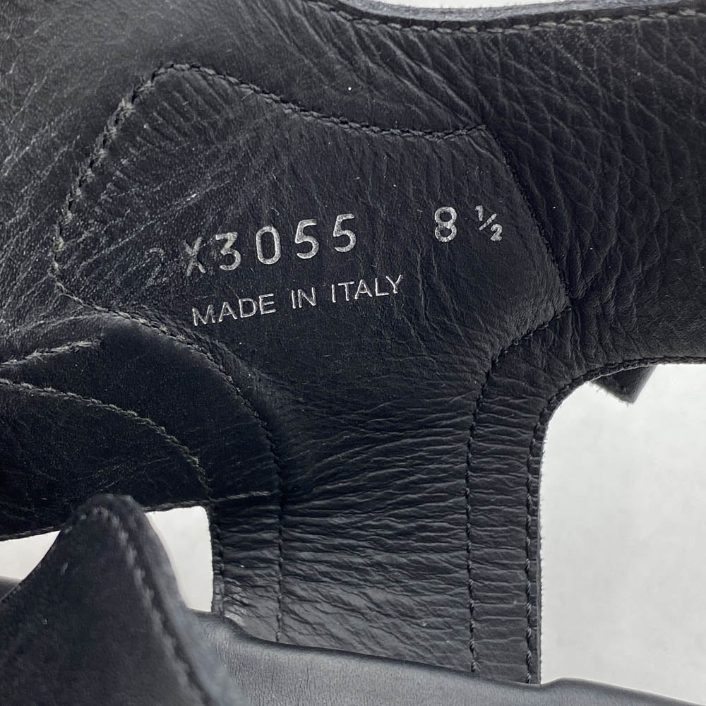 PRADA プラダ 2X3055 アンクル ストラップ サンダル ブラック系 8.5【中古】
