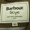 Barbour バブアー 2101107 × SCYE サイ × UNITED ARROWS ユナイテッドアローズ Length Packable Jacket パッカブル ジャケット ナイロンパーカー 2WAY コート カーキ系 40【中古】