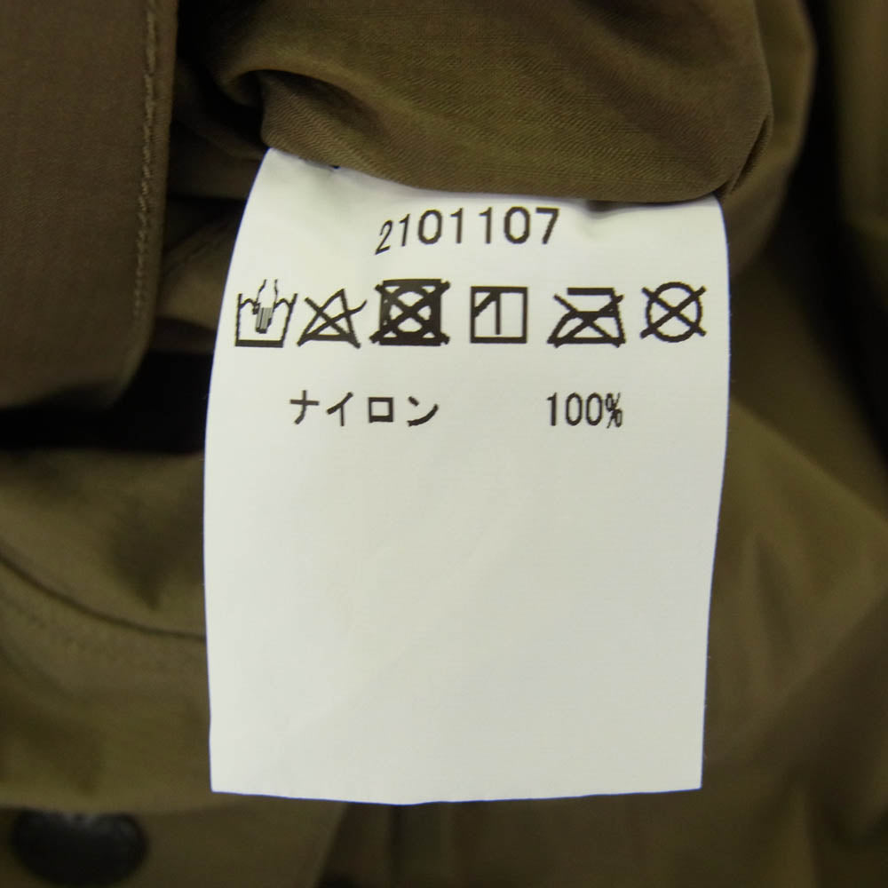 Barbour バブアー 2101107 × SCYE サイ × UNITED ARROWS ユナイテッドアローズ Length Packable Jacket パッカブル ジャケット ナイロンパーカー 2WAY コート カーキ系 40【中古】
