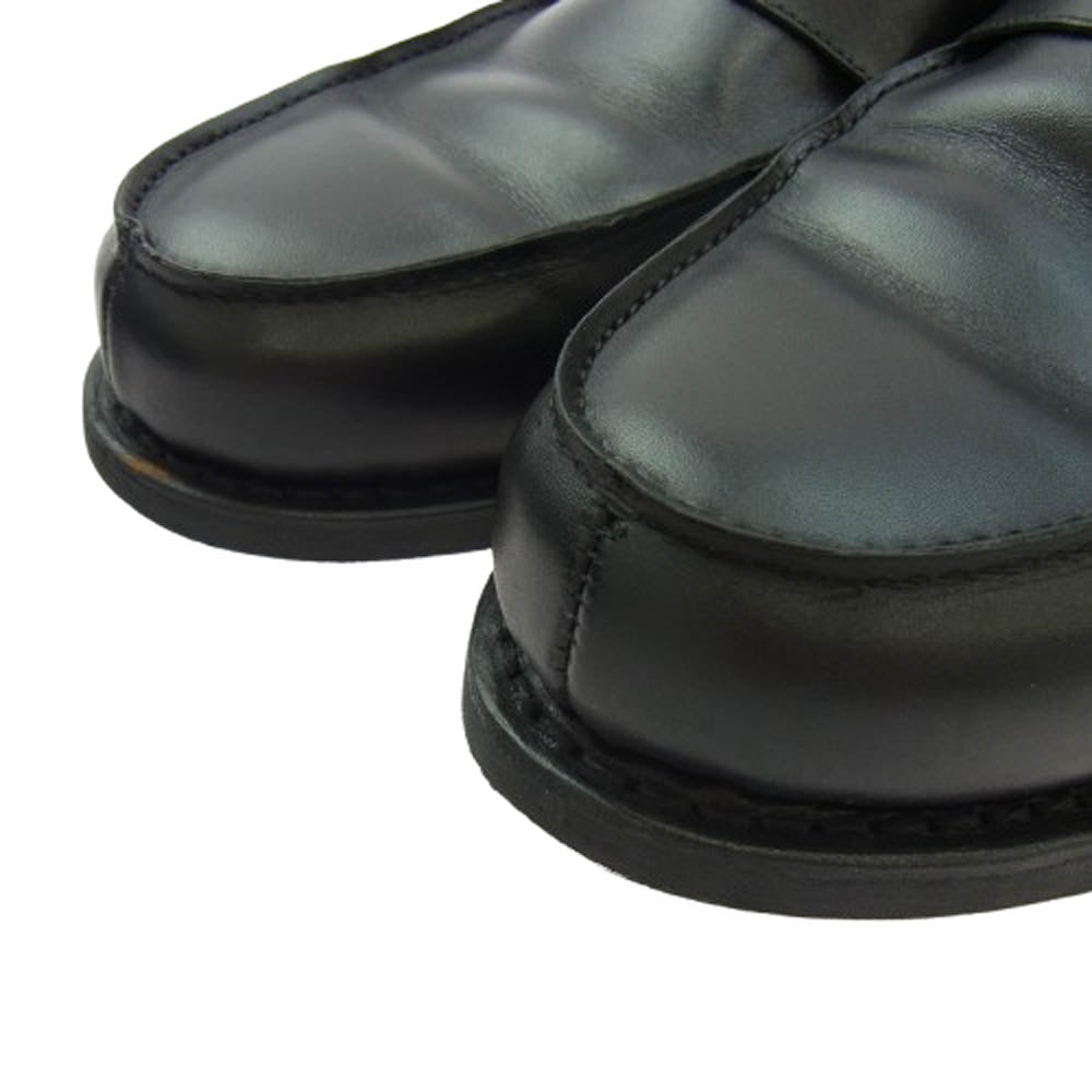 Paraboot パラブーツ ADONIS GALAXY FINE アドニス ギャラクシー ファイン Uチップ レザー コイン ローファー ブラック系 6.5【中古】