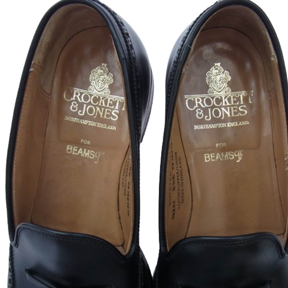 Paraboot パラブーツ ADONIS GALAXY FINE アドニス ギャラクシー ファイン Uチップ レザー コイン ローファー ブラック系 6.5【中古】