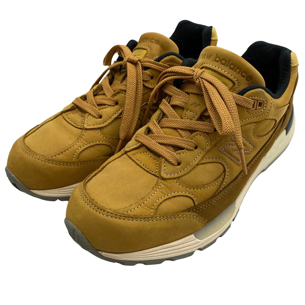 NEW BALANCE ニューバランス M992LX USA製 レザー スニーカー ライトブラウン系 26.5cm【中古】