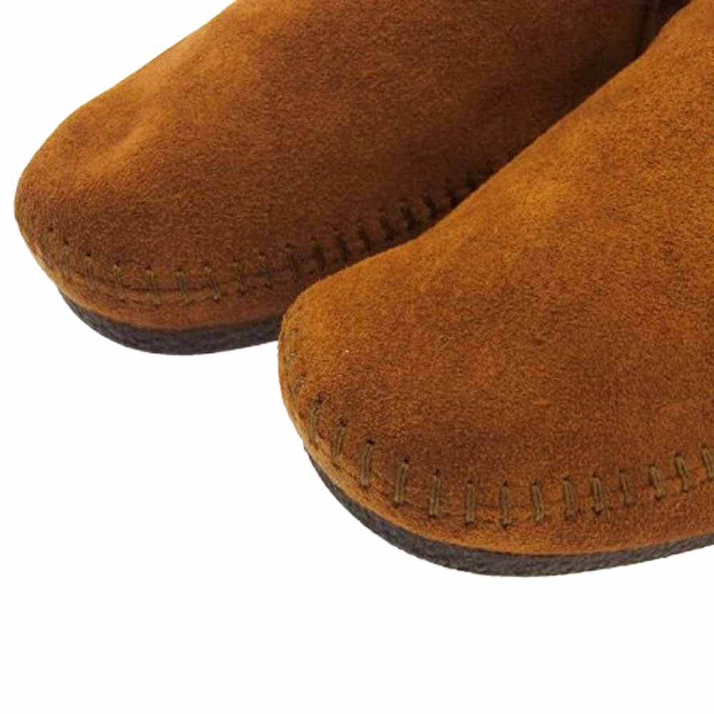 ミネトンカ 842 メンズ コンチョ付き スエード ショートブーツ ブラウン系 US8【美品】【中古】