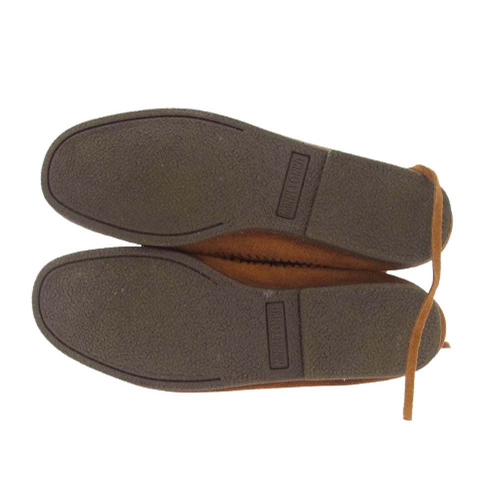 ミネトンカ 842 メンズ コンチョ付き スエード ショートブーツ ブラウン系 US8【美品】【中古】