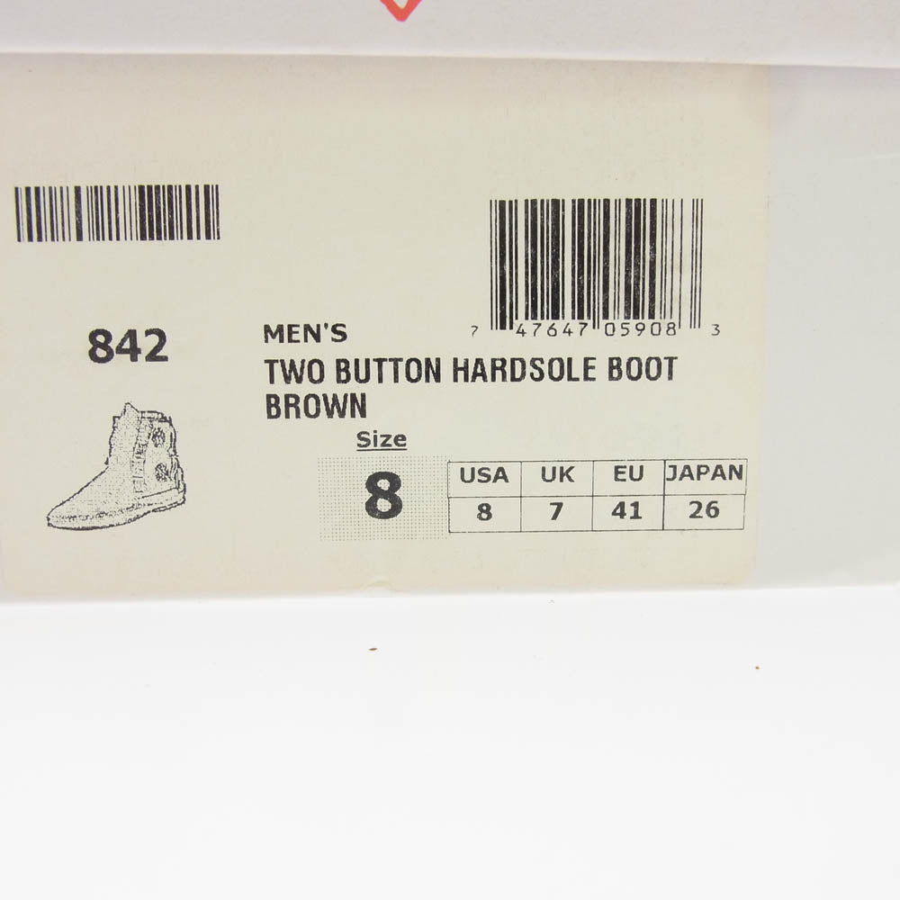 ミネトンカ 842 メンズ コンチョ付き スエード ショートブーツ ブラウン系 US8【美品】【中古】