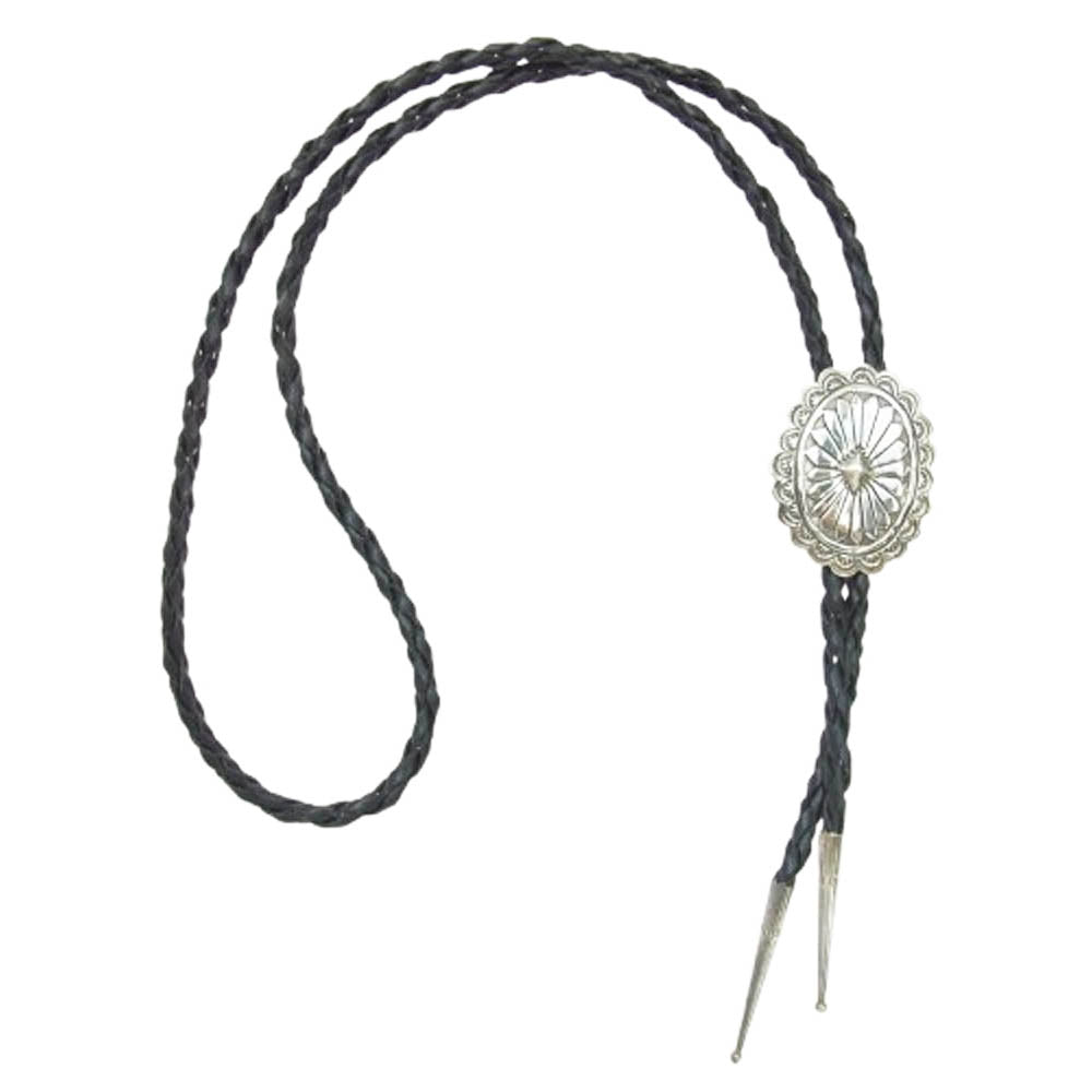 ナバホ族 L.A. Willie サンバースト ボロタイ ボロータイ ブラック系 シルバー系【中古】
