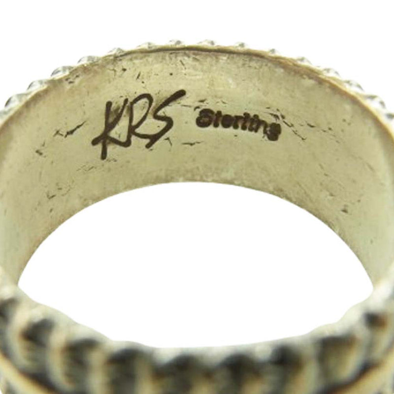 ナバホ族 Chris Billie クリスビリー スタンプワーク リング シルバー