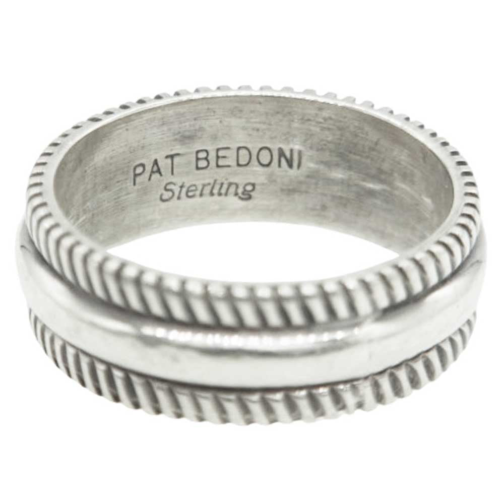 ナバホ族 Pat Bedonie パットベドニー チゼルワーク リング 約19.5号【中古】
