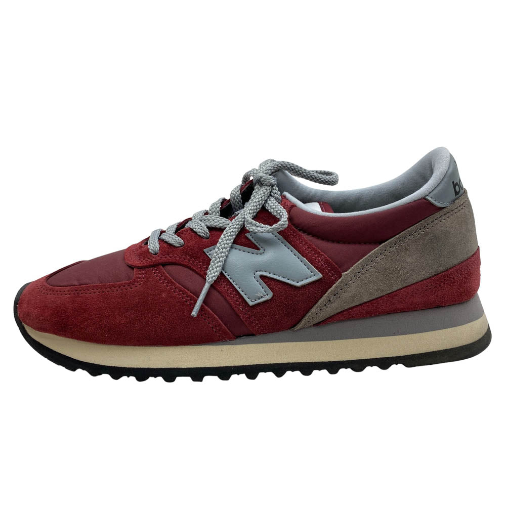 NEW BALANCE ニューバランス W730UKF 40th Anniversary 英国製 スエード ローカット スニーカー ワインレッド系 26.5cm【美品】【中古】