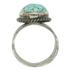 ナバホ族 Arnold Goodluck アーノルドグッドラック ターコイズ スタンプワーク リング シルバー系 約16.5号【中古】