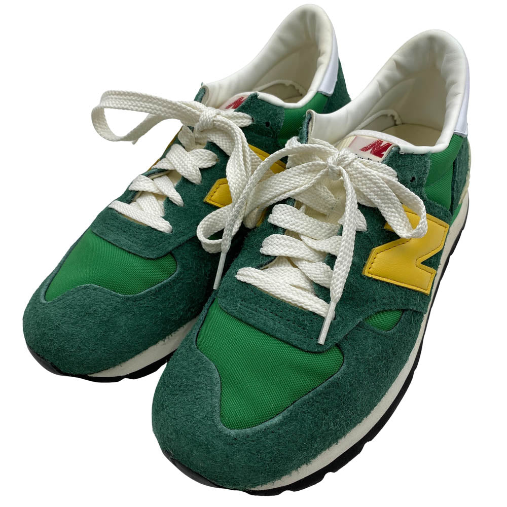 NEW BALANCE ニューバランス M990GG1 USA製 スエード ローカット スニーカー グリーン系 26.5cm【美品】【中古】