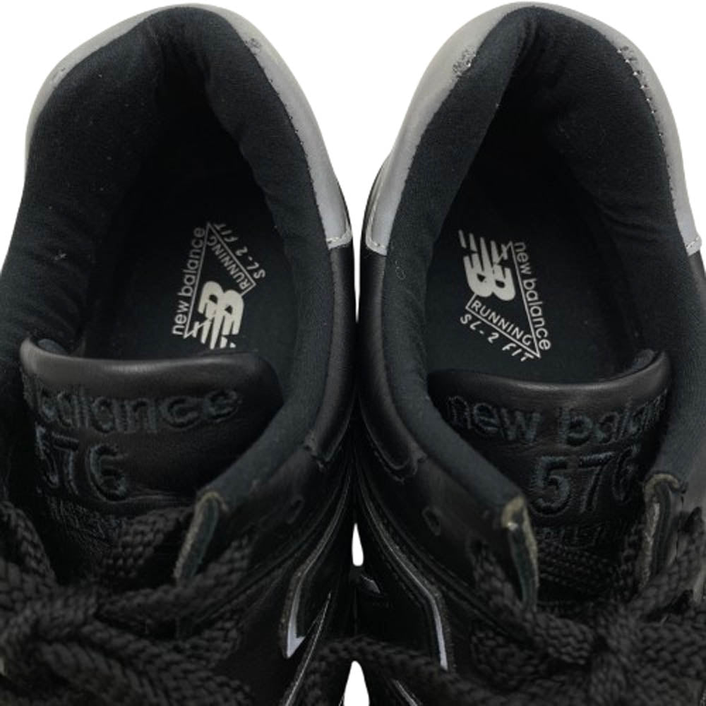 NEW BALANCE ニューバランス M576KKL 英国製 レザー ローカット スニーカー ブラック系 26.5cm【美品】【中古】