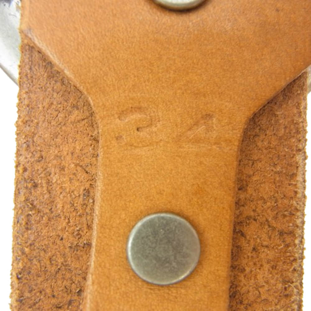 HTC エイチティーシー フラワースタッズ レザーベルト ライトブラウン系【美品】【中古】