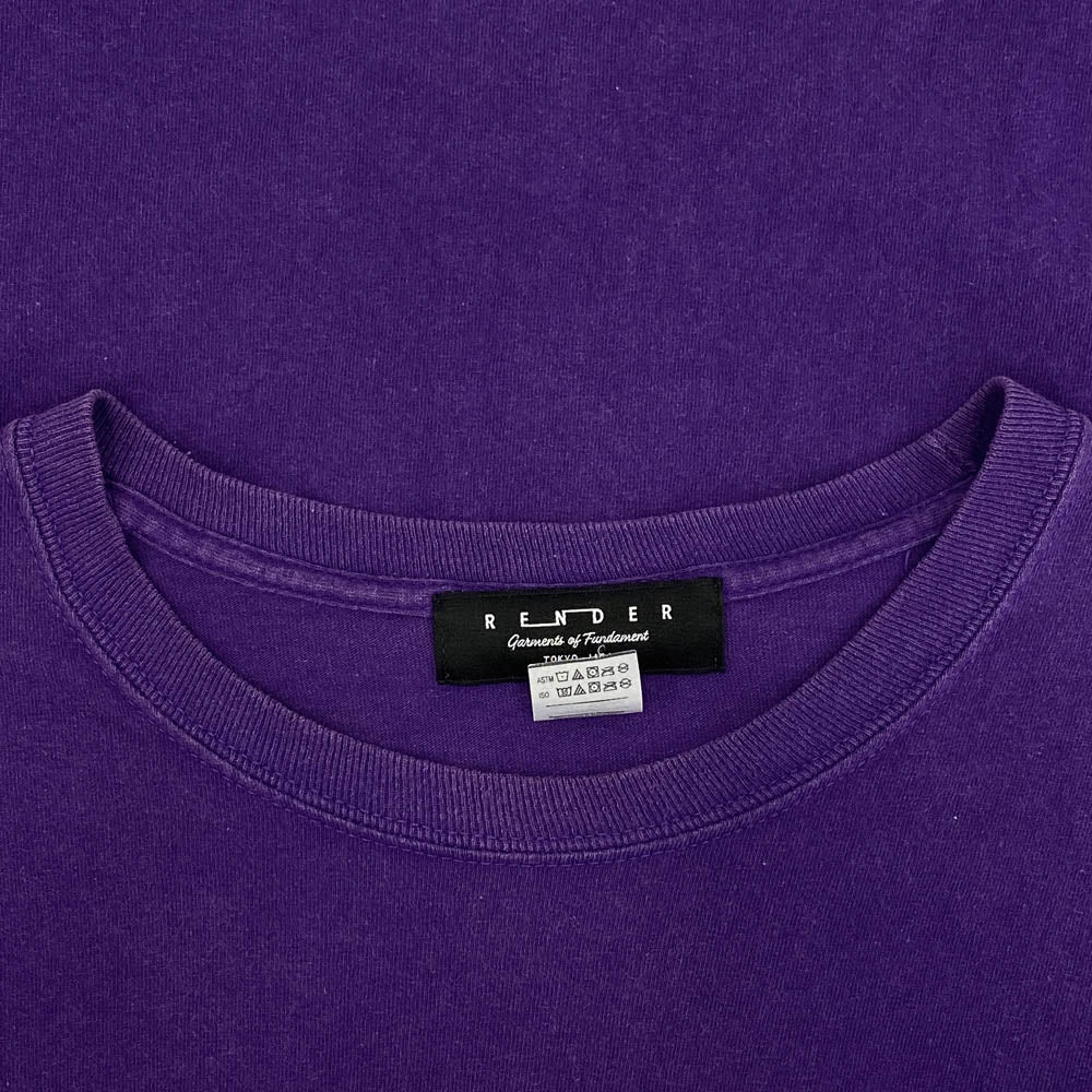 レンダー GILDAN ロゴ プリント 長袖 ギルダンボディ 長袖 ロングスリーブ Tシャツ カットソー ロンT パープル系 XL【中古】