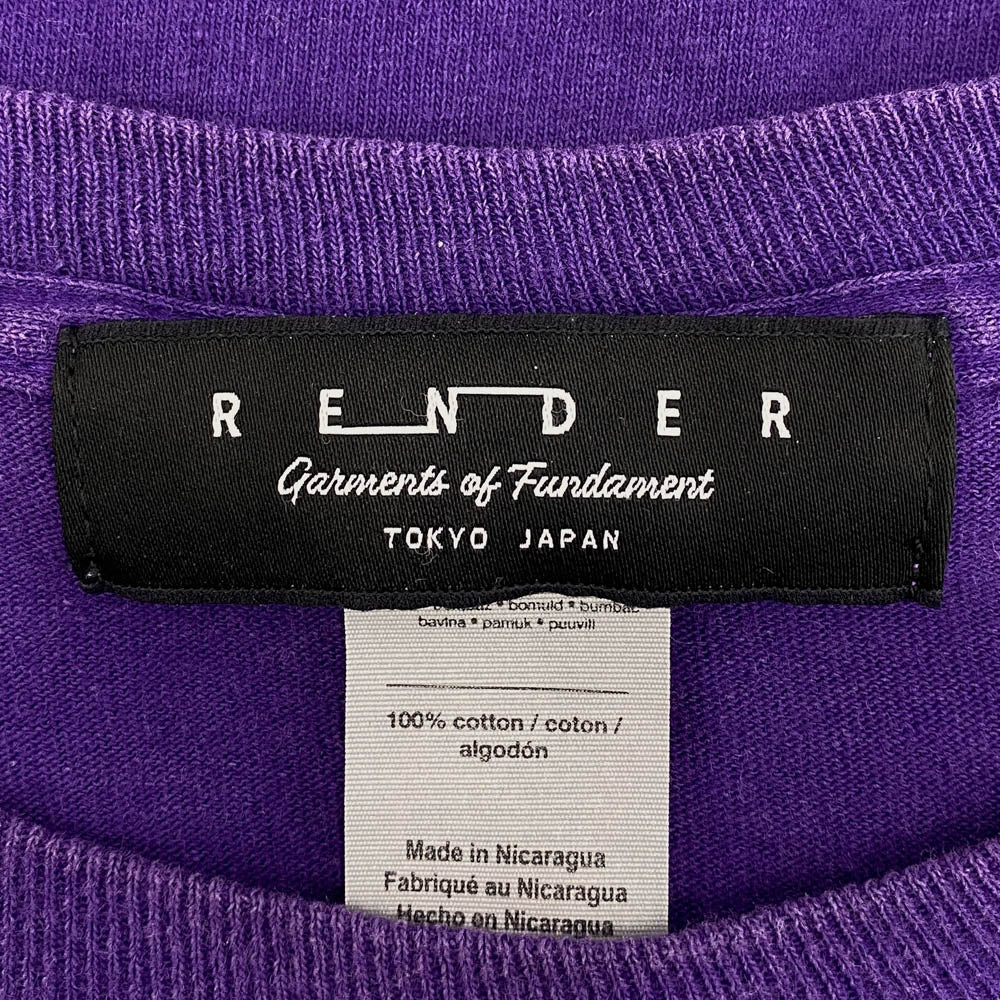 レンダー GILDAN ロゴ プリント 長袖 ギルダンボディ 長袖 ロングスリーブ Tシャツ カットソー ロンT パープル系 XL【中古】