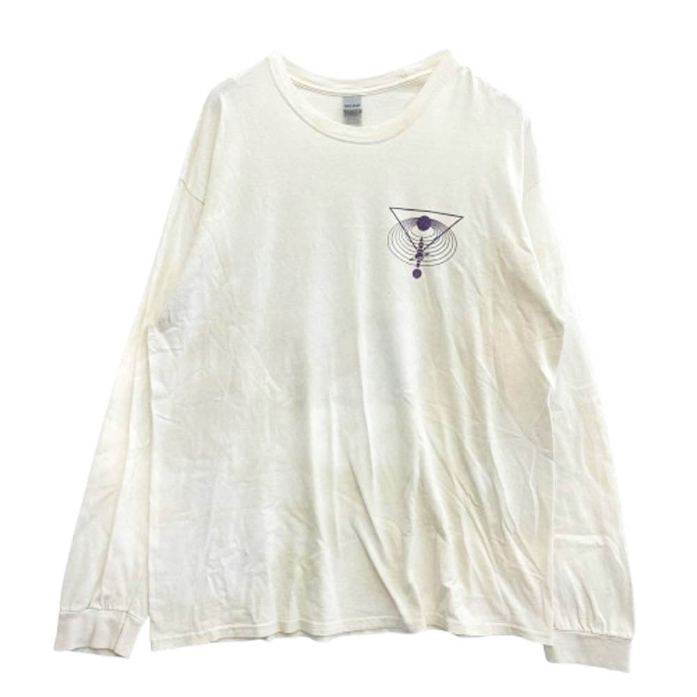 レイドバックテイラー ART WORK TEE GILDAN アートワーク プリント ギルダンボディ 長袖 ロングスリーブ Tシャツ カットソー ロンT オフホワイト系 XL【中古】