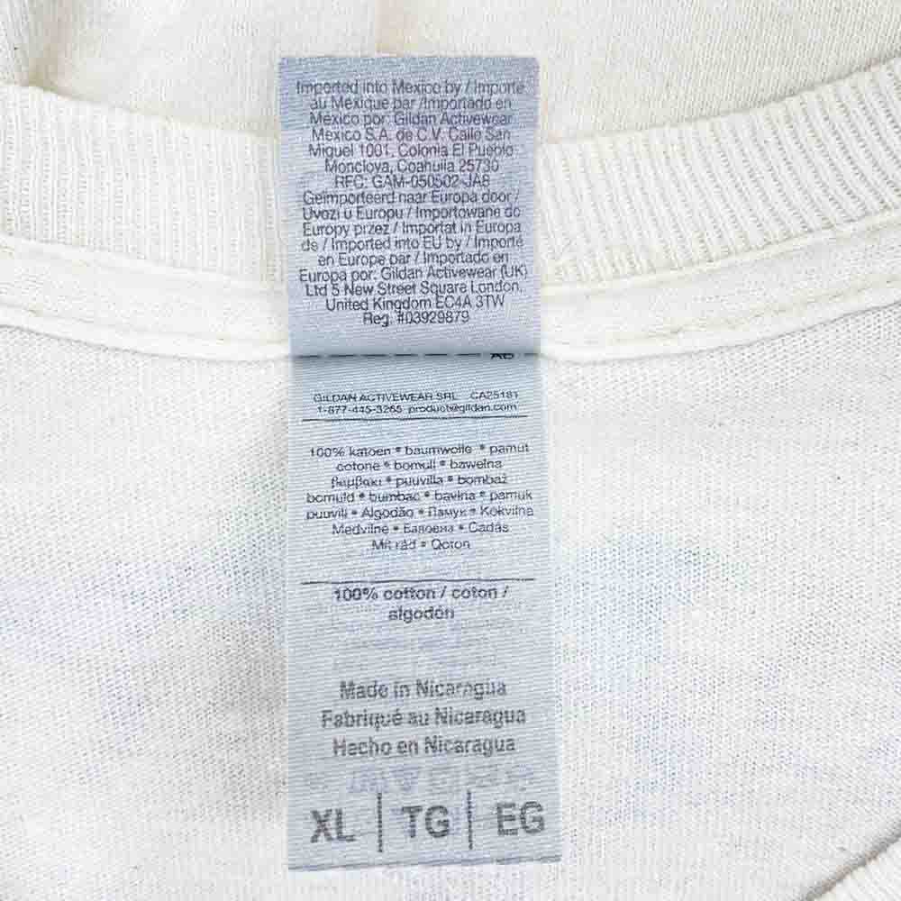 レイドバックテイラー ART WORK TEE GILDAN アートワーク プリント ギルダンボディ 長袖 ロングスリーブ Tシャツ カットソー ロンT オフホワイト系 XL【中古】