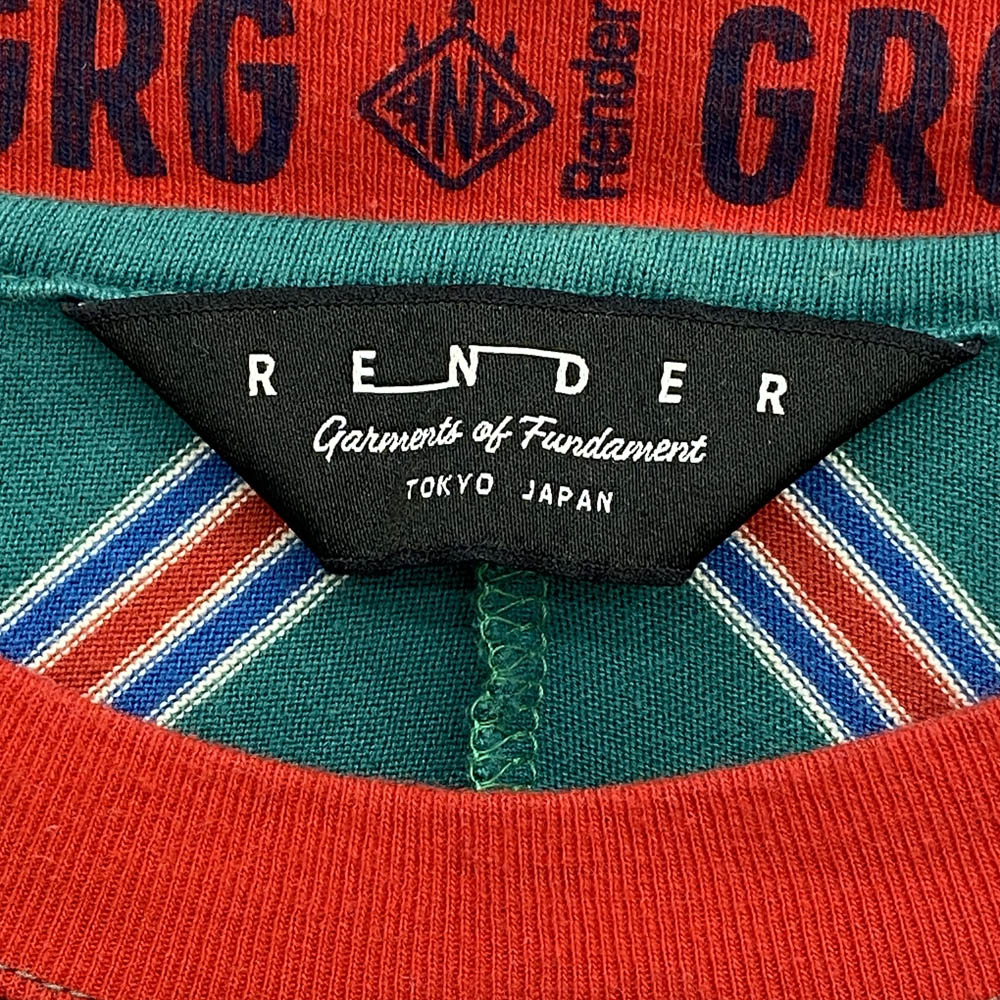 レンダー Revenant Border Tee レンダー ボーダー 半袖 Tシャツ グリーン系 3【中古】