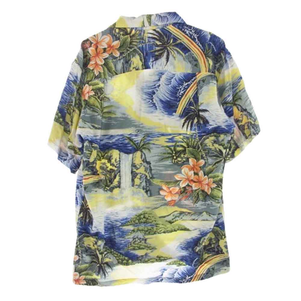 パイナップルジュース MADE IN Hawaii ハワイ製 レーヨン 100% 半袖 アロハ シャツ ハワイアン シャツ マルチカラー系 S【中古】