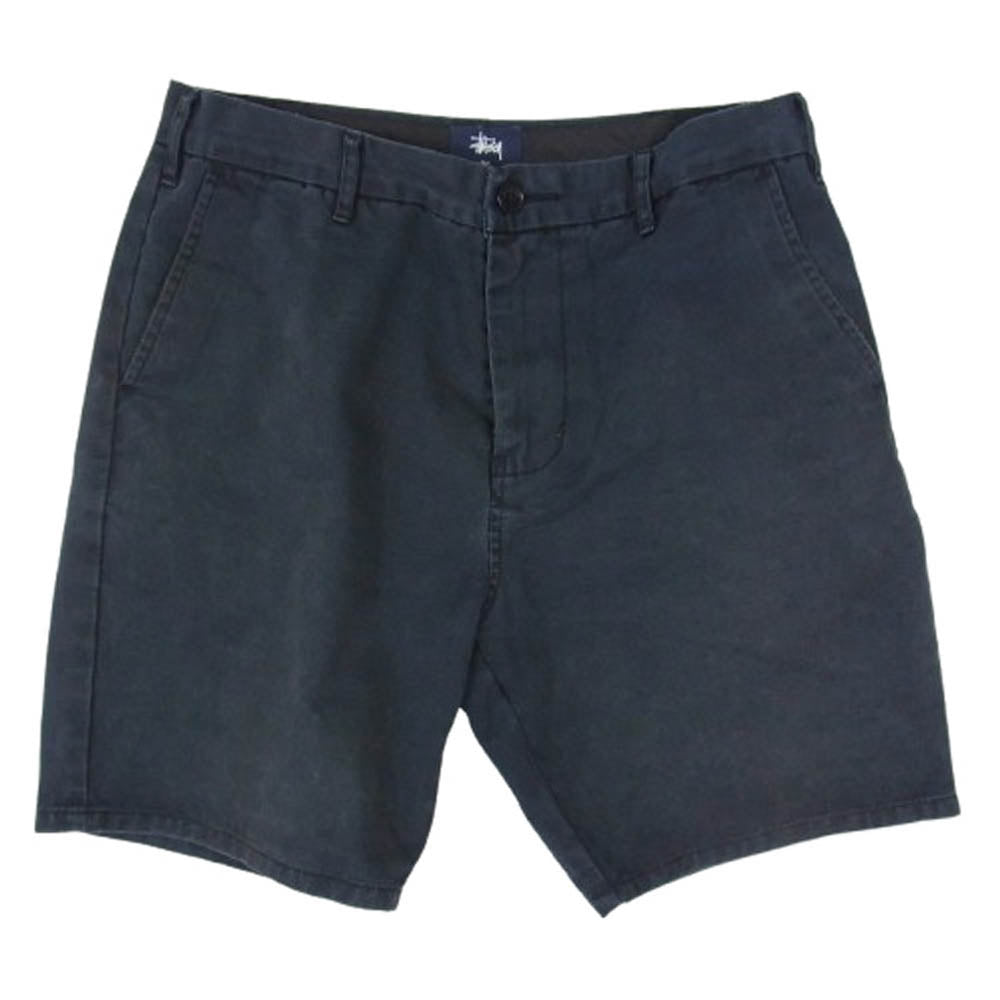STUSSY ステューシー 90's 紺タグ コットン チノ ショーツ ブラック系 30【中古】