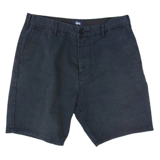 STUSSY ステューシー 90's 紺タグ コットン チノ ショーツ ブラック系 30【中古】