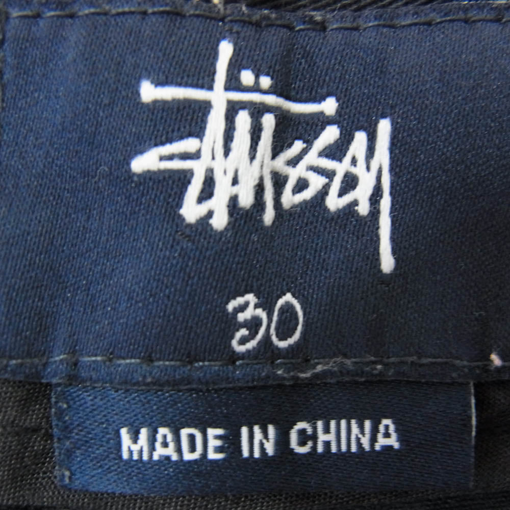 STUSSY ステューシー 90's 紺タグ コットン チノ ショーツ ブラック系 30【中古】