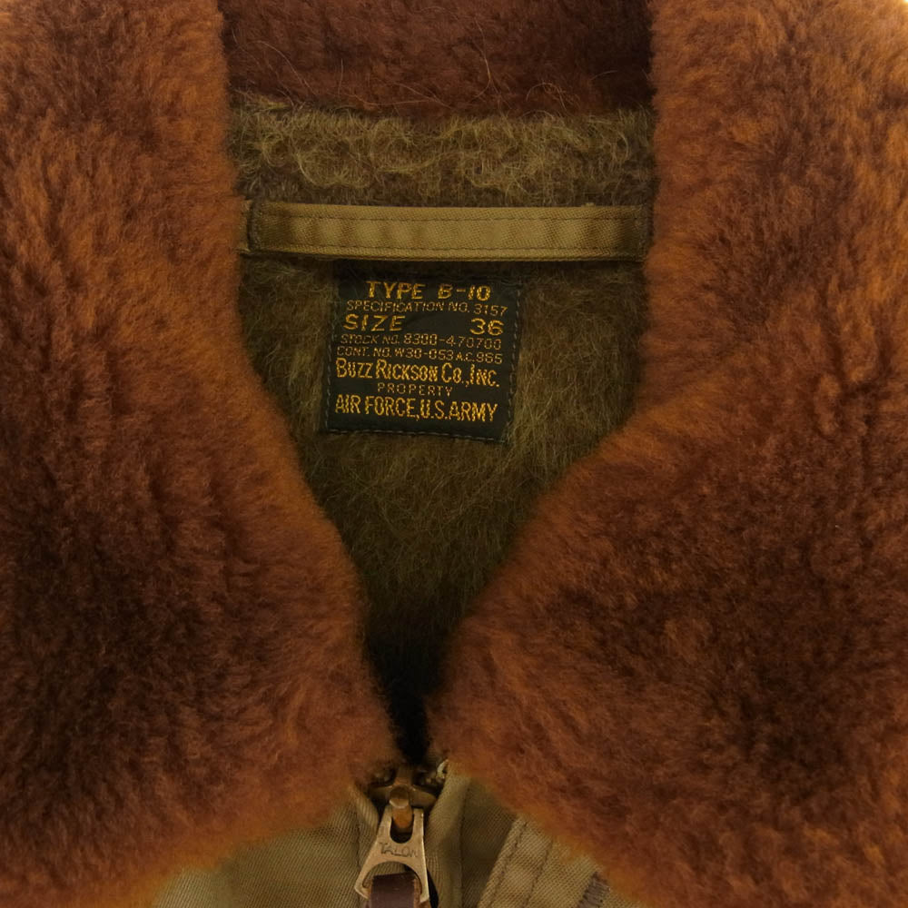 Buzz Rickson's バズリクソンズ 8300-470700 B-10 Flight jacket フライト ジャケット カーキ系 36【中古】