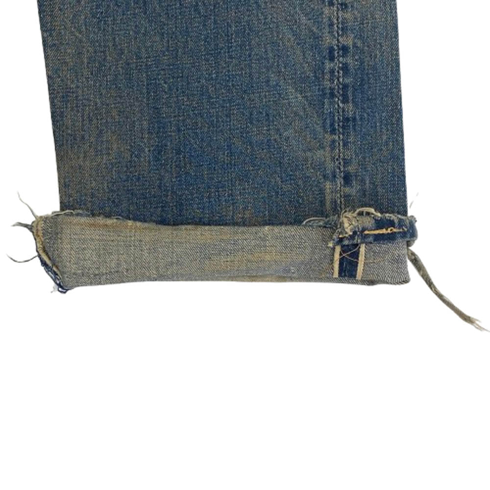 Levi's リーバイス 60s 70s 502 BIGE 両面タブ Vステッチ 裏刻印J 赤耳 TALON42 ZIP カンヌキ デニム パンツ ジーンズ インディゴブルー系【中古】