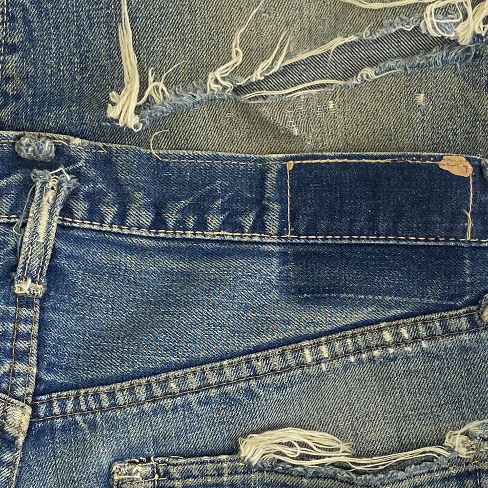 Levi's リーバイス 60s 70s 502 BIGE 両面タブ Vステッチ 裏刻印J 赤耳 TALON42 ZIP カンヌキ デニム パンツ ジーンズ インディゴブルー系【中古】