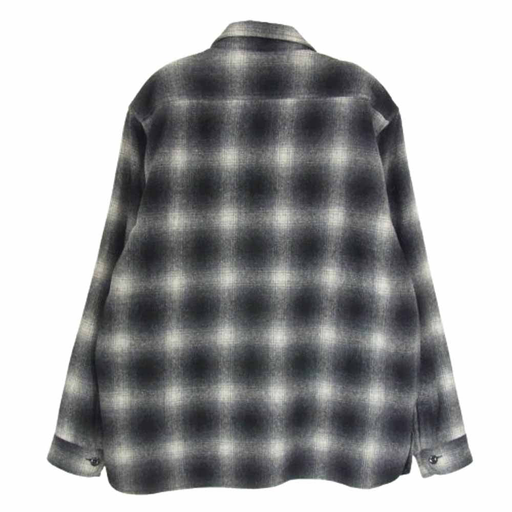 HideandSeek ハイドアンドシーク OMBRE CHECK L/S SHIRT オンブレ チェック 長袖 シャツ ブラック系 XL【中古】