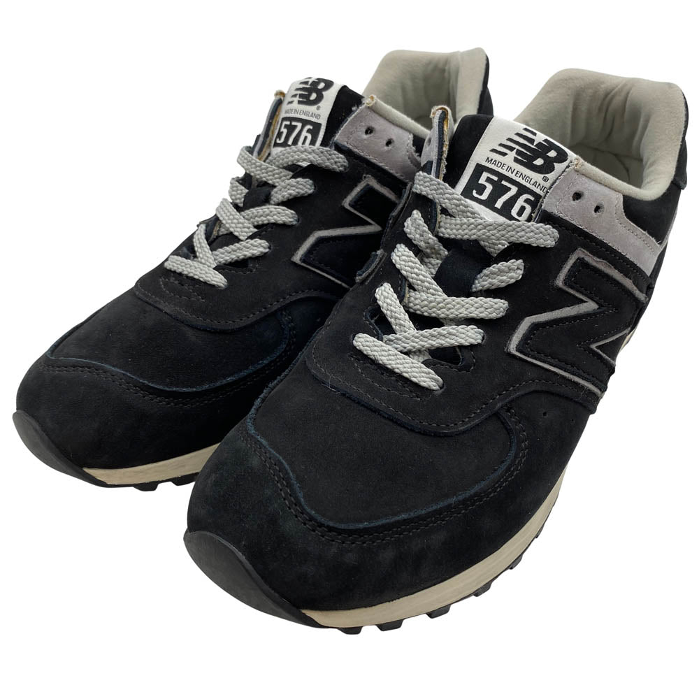 NEW BALANCE ニューバランス M576NLI 英国製 スエード ローカット スニーカー ブラック系 26cm【中古】