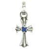 CHROME HEARTS クロムハーツ（原本無） CRS BBYFAT SAP ベイビーファット 両面サファイア クロス ペンダントトップ シルバー系【中古】