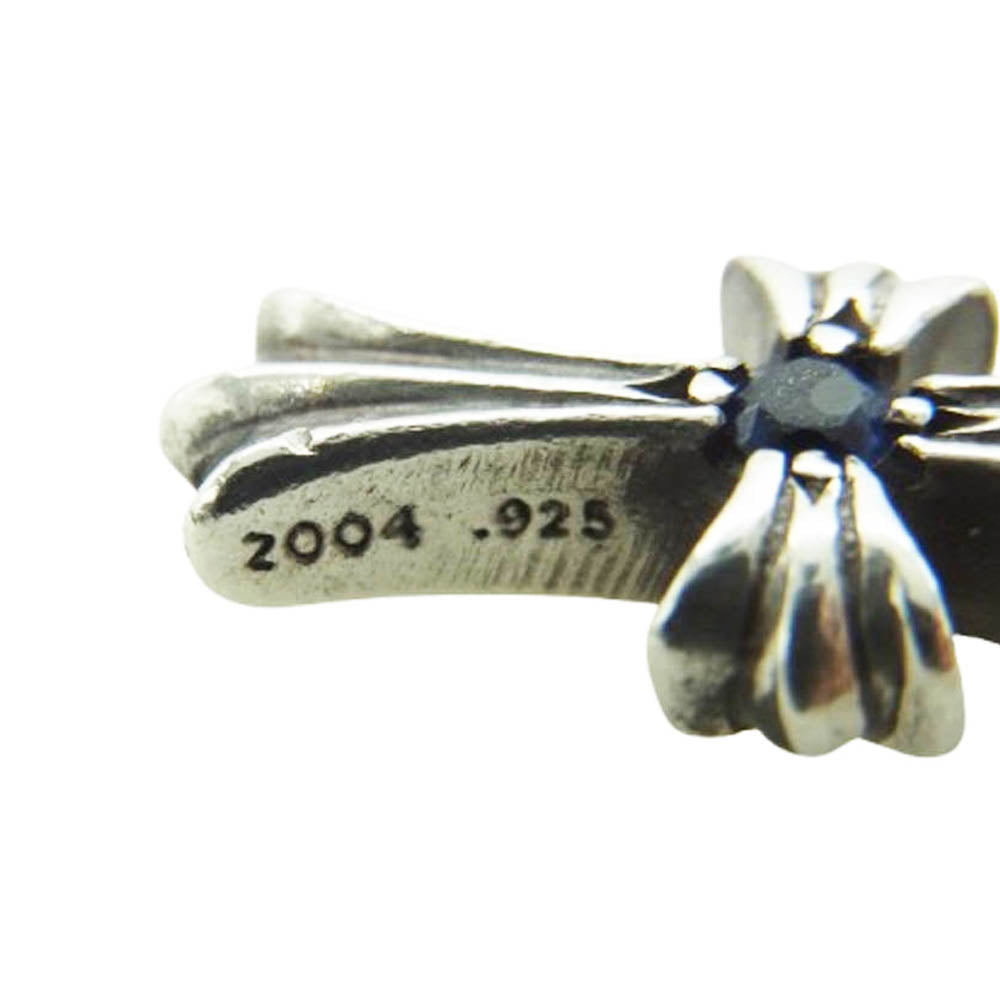 CHROME HEARTS クロムハーツ（原本無） CRS BBYFAT SAP ベイビーファット 両面サファイア クロス ペンダントトップ シルバー系【中古】
