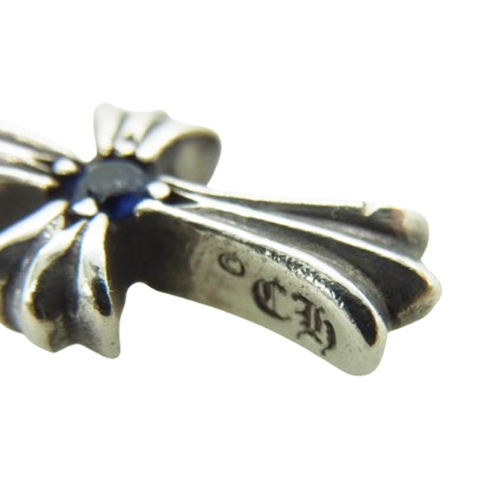 CHROME HEARTS クロムハーツ（原本無） CRS BBYFAT SAP ベイビーファット チャーム 両面サファイア クロス ペンダントトップ シルバー系【中古】