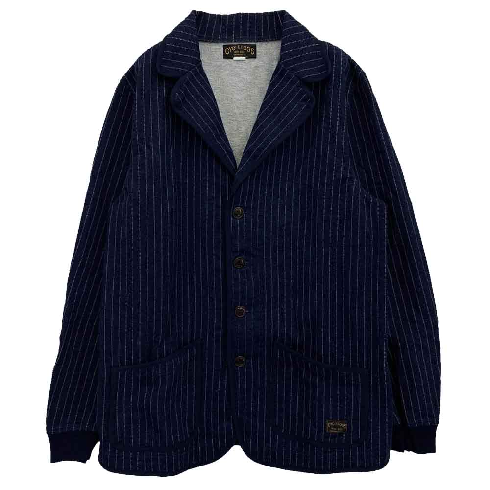 WESTRIDE ウエストライド CYCLETOGS ウォバッシュ ストライプ ジャケット カットソー ジャケット ネイビー系 40【中古】