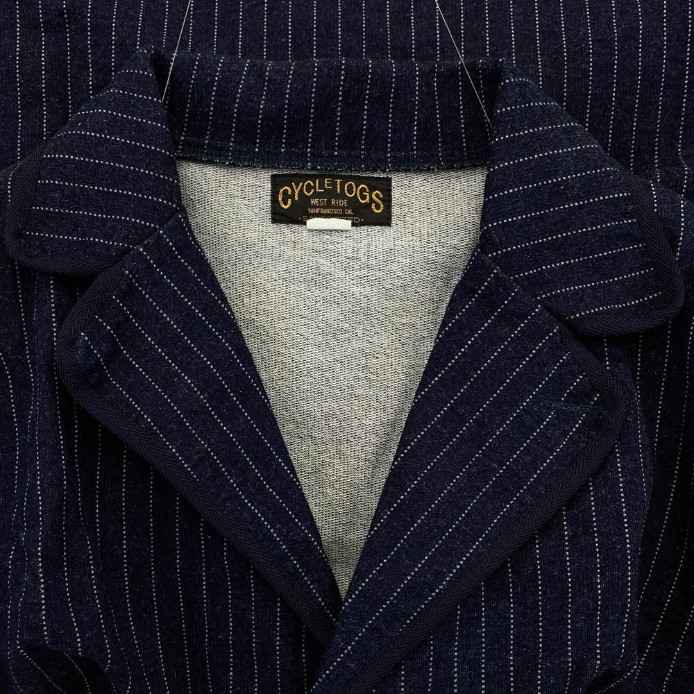 WESTRIDE ウエストライド CYCLETOGS ウォバッシュ ストライプ ジャケット カットソー ジャケット ネイビー系 40【中古】